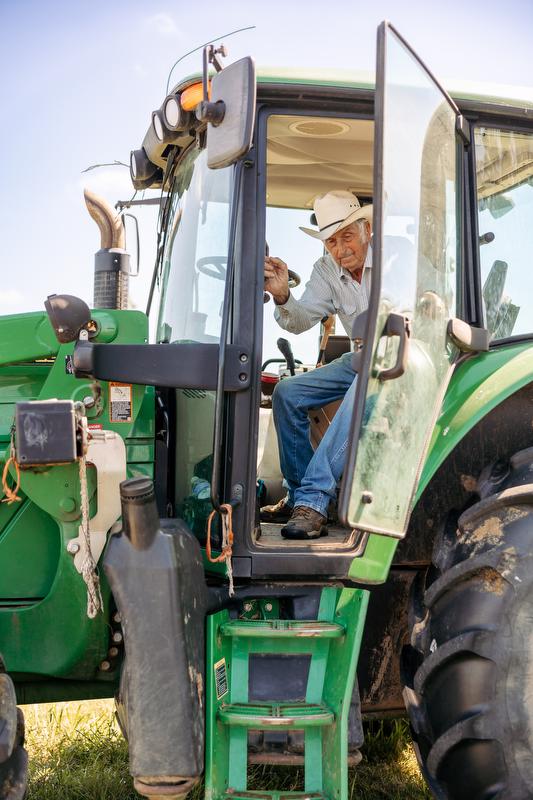 Glen Ford on tractor