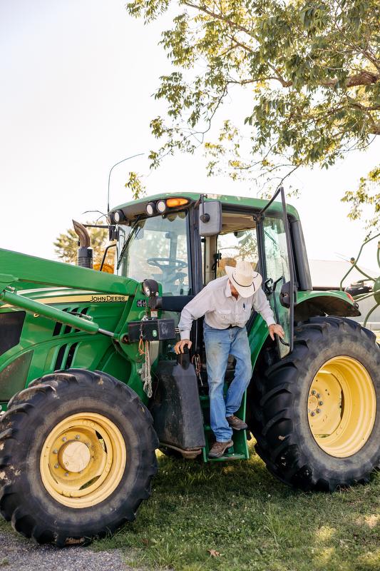 Glen Ford on tractor