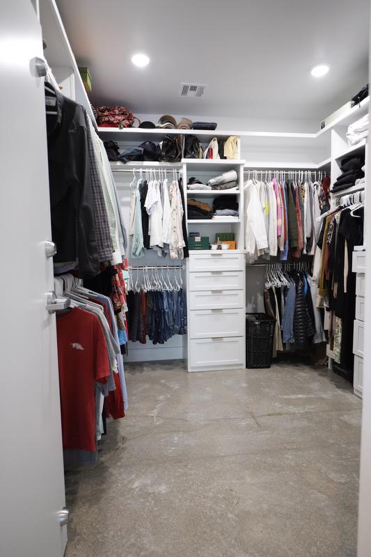 Large walk in closet